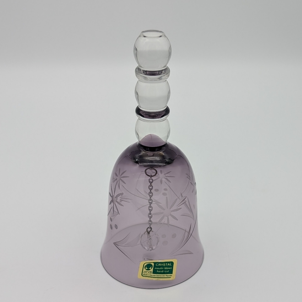 Vintage Lausitzer Etched Crystal Bell
